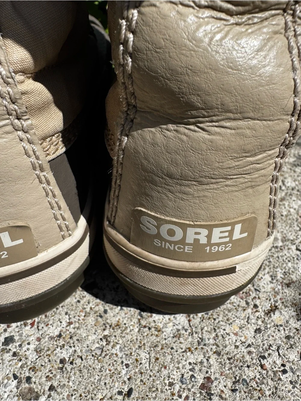 Sorel Women’s Joan of Arc Lace-Up Faux-Fur Winter Boots in Brown/Tan Size 7.5